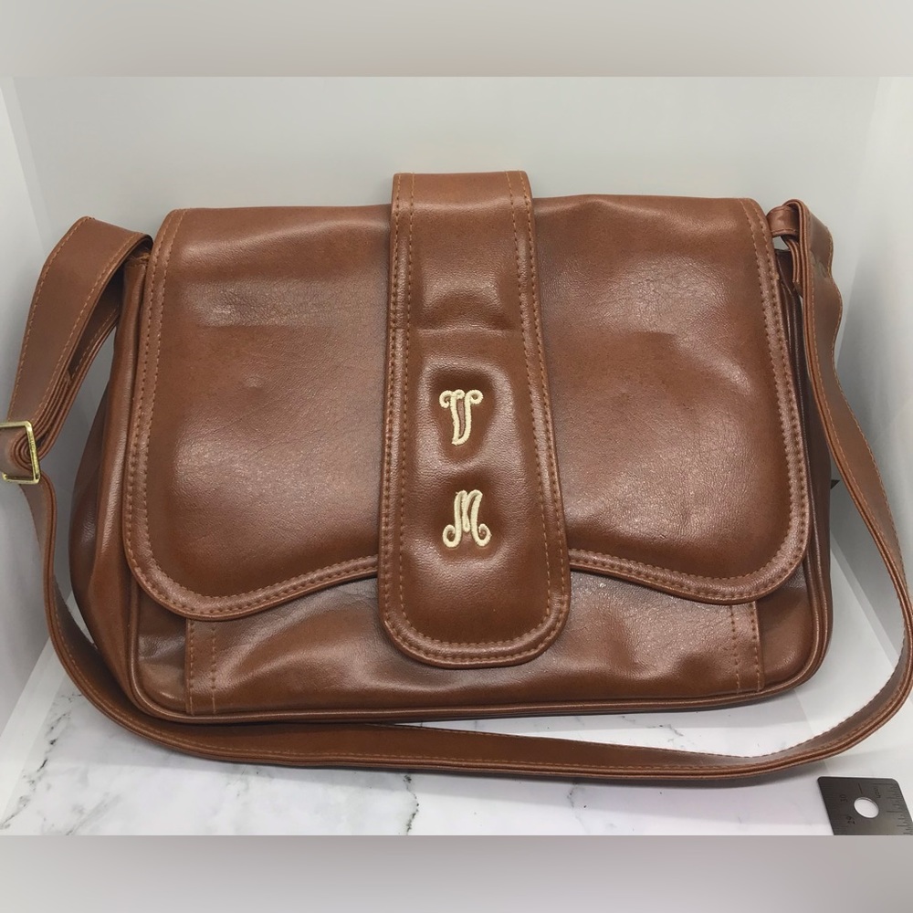 Vintage Brown Leather Shoulder Bag Purse - Picture 4 of 16